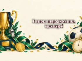 Свисток, кубок, мʼяч і святкові стрічки