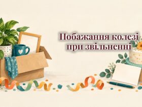 Коробка з речами колеги, чашка і прощальна листівка