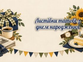 Листівки татові: кава, подарунок, годинник і соняхи