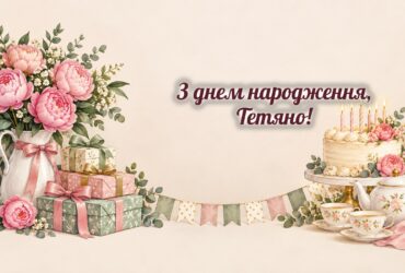 З днем народження, Тетяно: півонії, торт зі свічками і подарунки