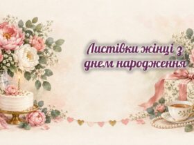 Листівки жінці: півонії, торт, чай і перли