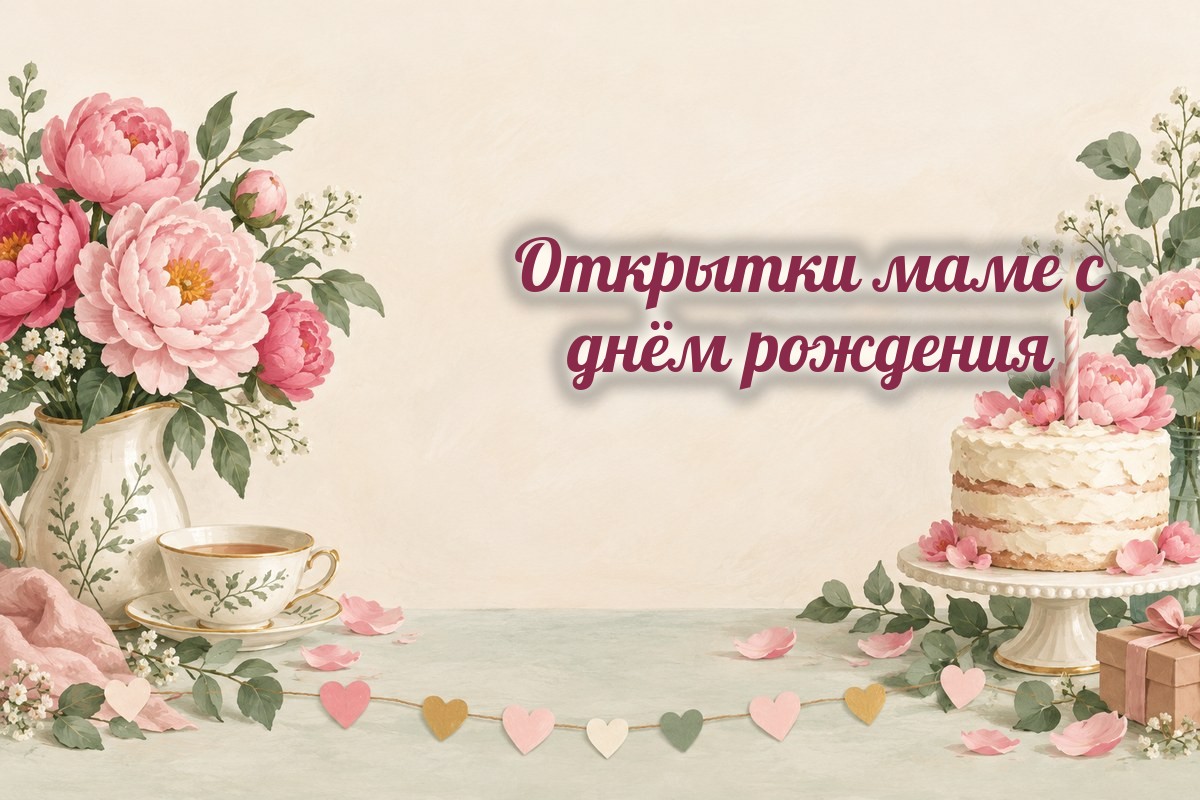 Открытки маме с днём рождения