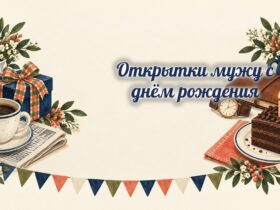 Открытки мужу: кофе, подарок, часы и торт