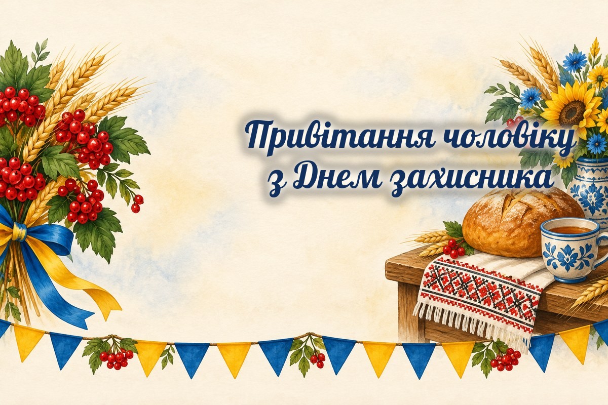 Привітання чоловіку з Днем захисника